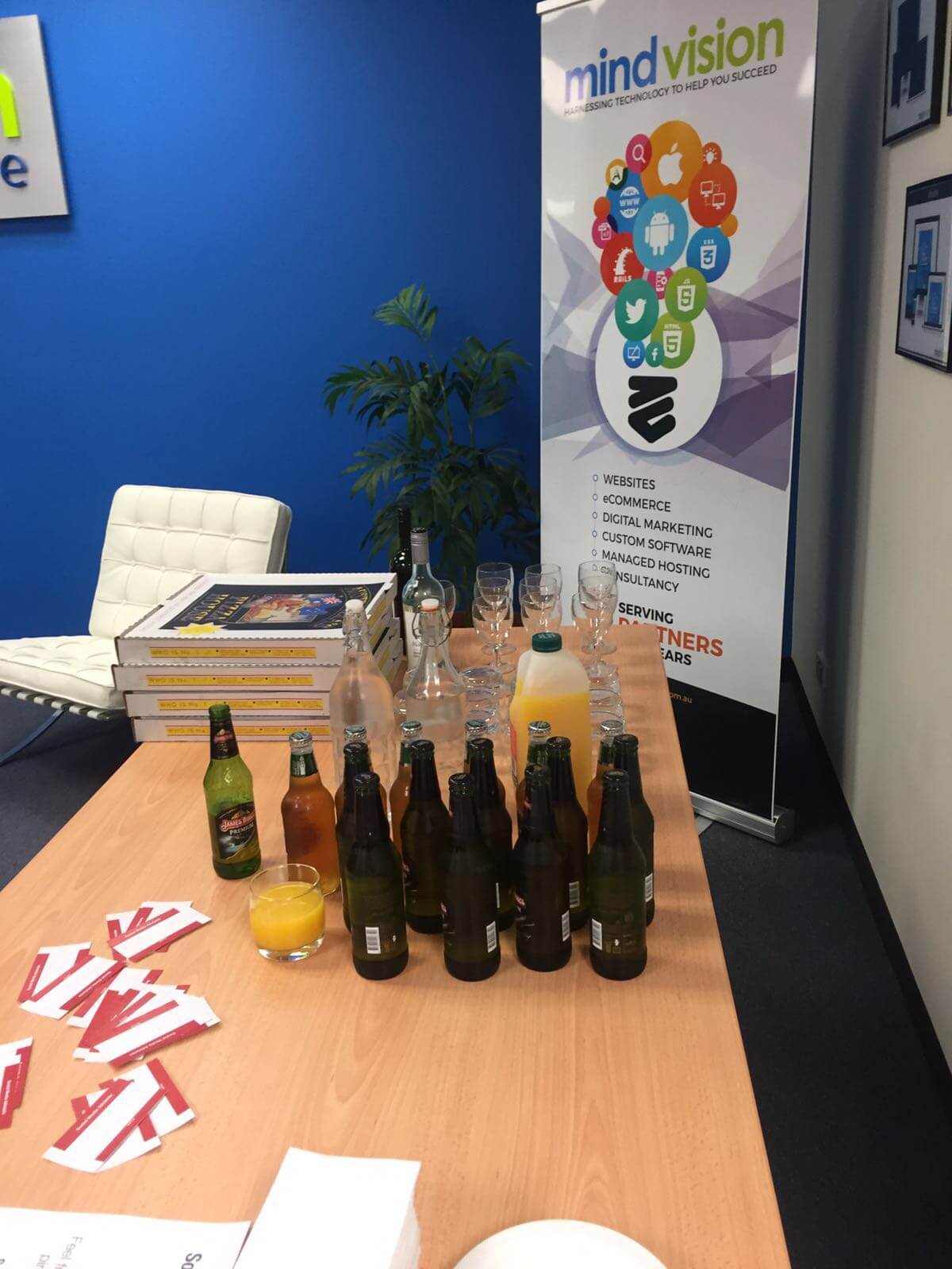 Beer, wine and pizza on a wintery night! social media adelaide